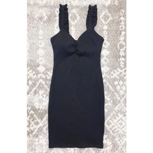 Black Ribbed Bodycon Dress Size S